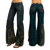Custo Barcelona Low Rise Patchwork Flare Jeans (XS)