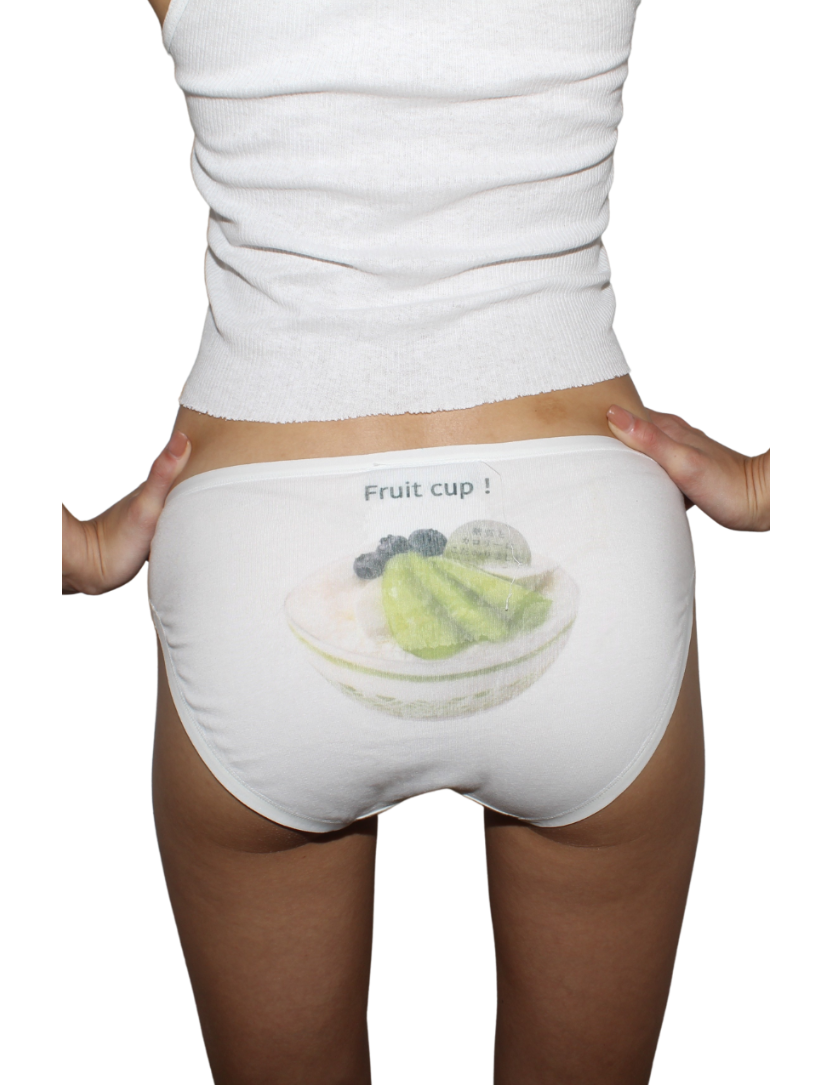 green fruit bowl . underwear .