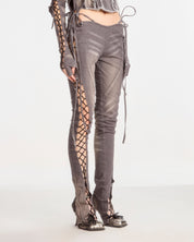 Lace Up Slim Fit Stirrup Pants (XS-XL)