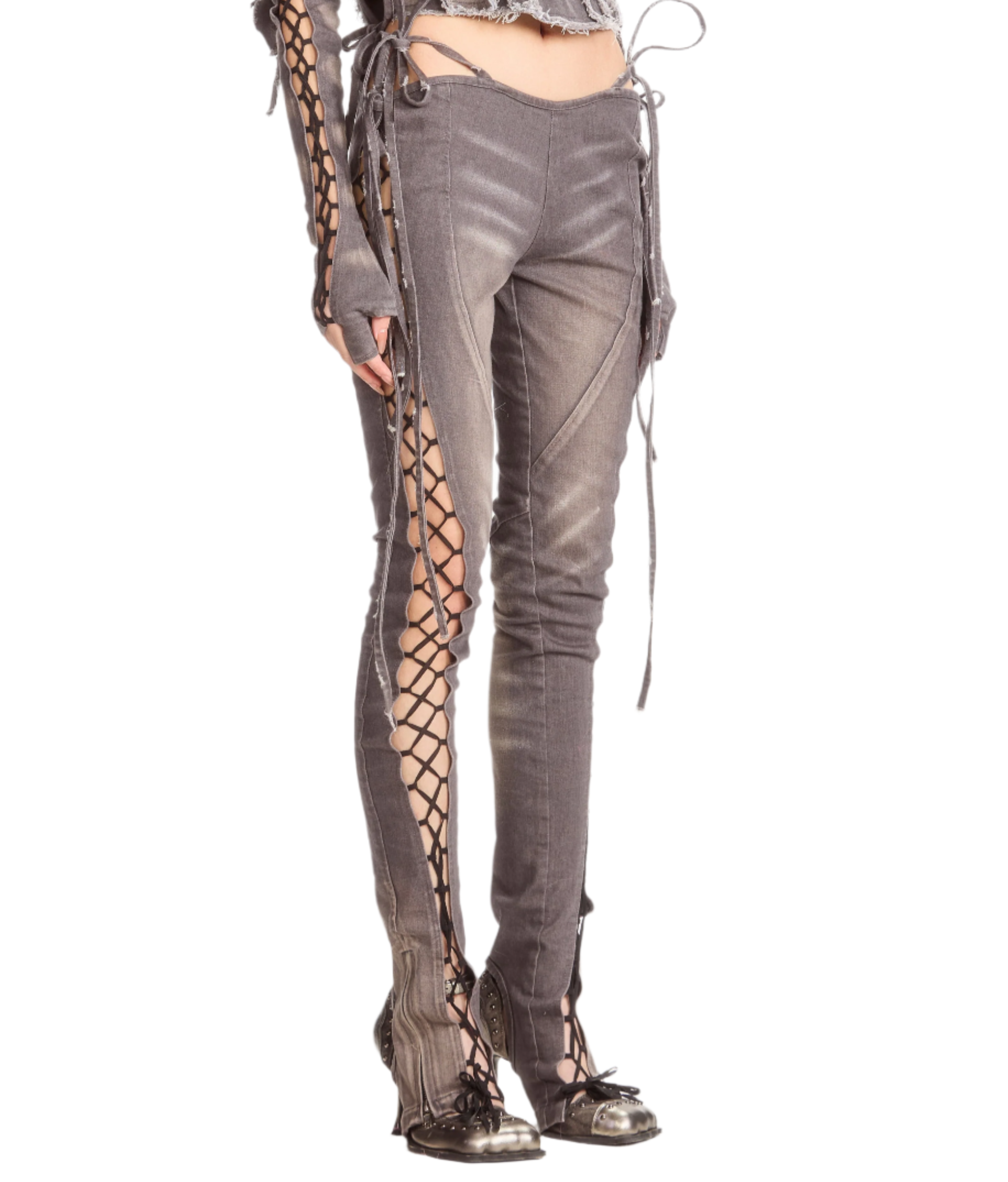 Lace Up Slim Fit Stirrup Pants (XS-XL)