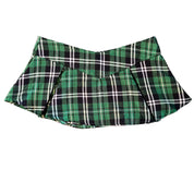 Green Plaid mini skirt (m)