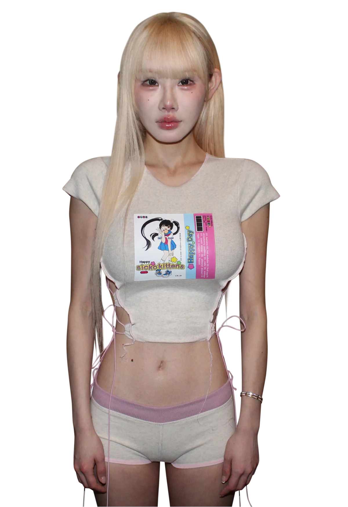 Happy Day ₊ ໒꒱ ‧₊ . ૮ . . ྀིა⁩ Lace Up Top