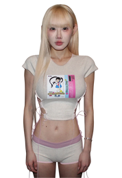 Happy Day ₊ ໒꒱ ‧₊ . ૮ . . ྀིა⁩ Lace Up Top