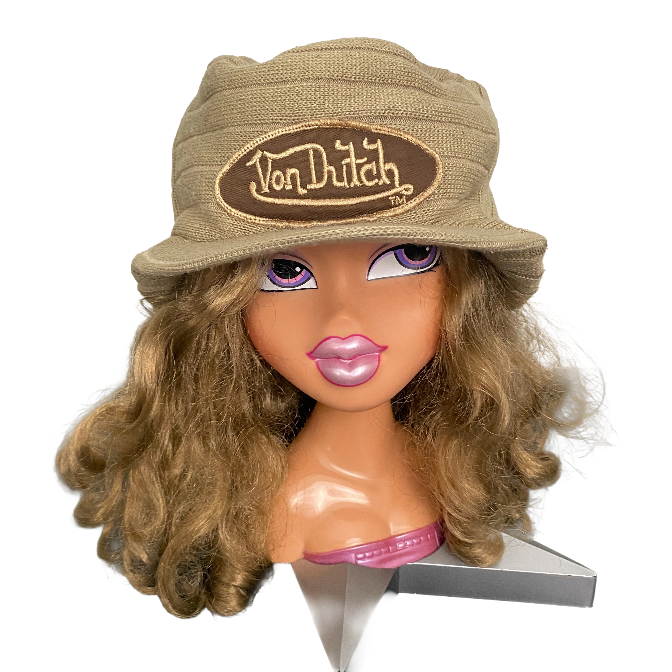 Von Dutch Tan Knit Brim Cap