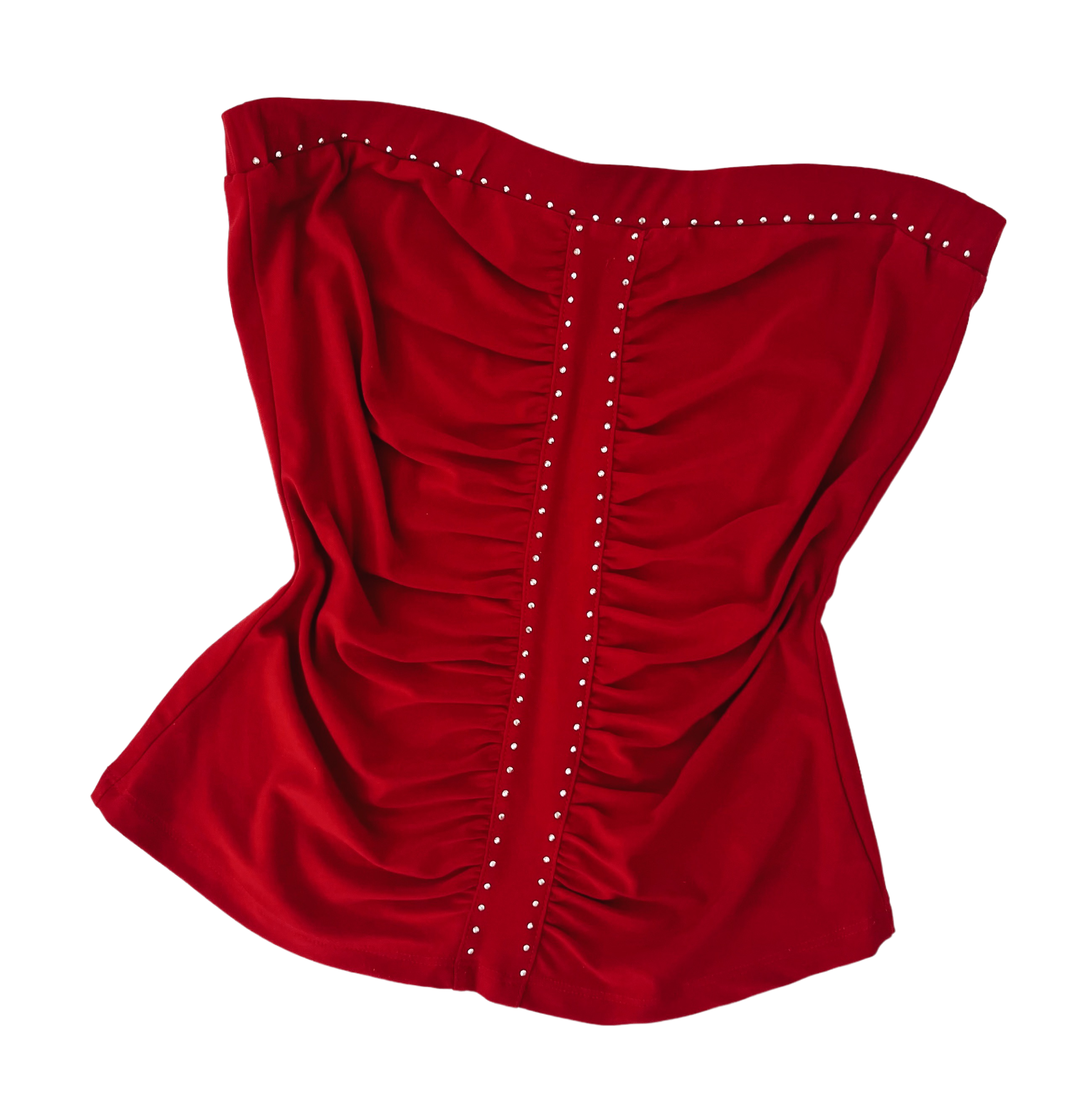 Early 2000s Red Studded Tube Top (M)