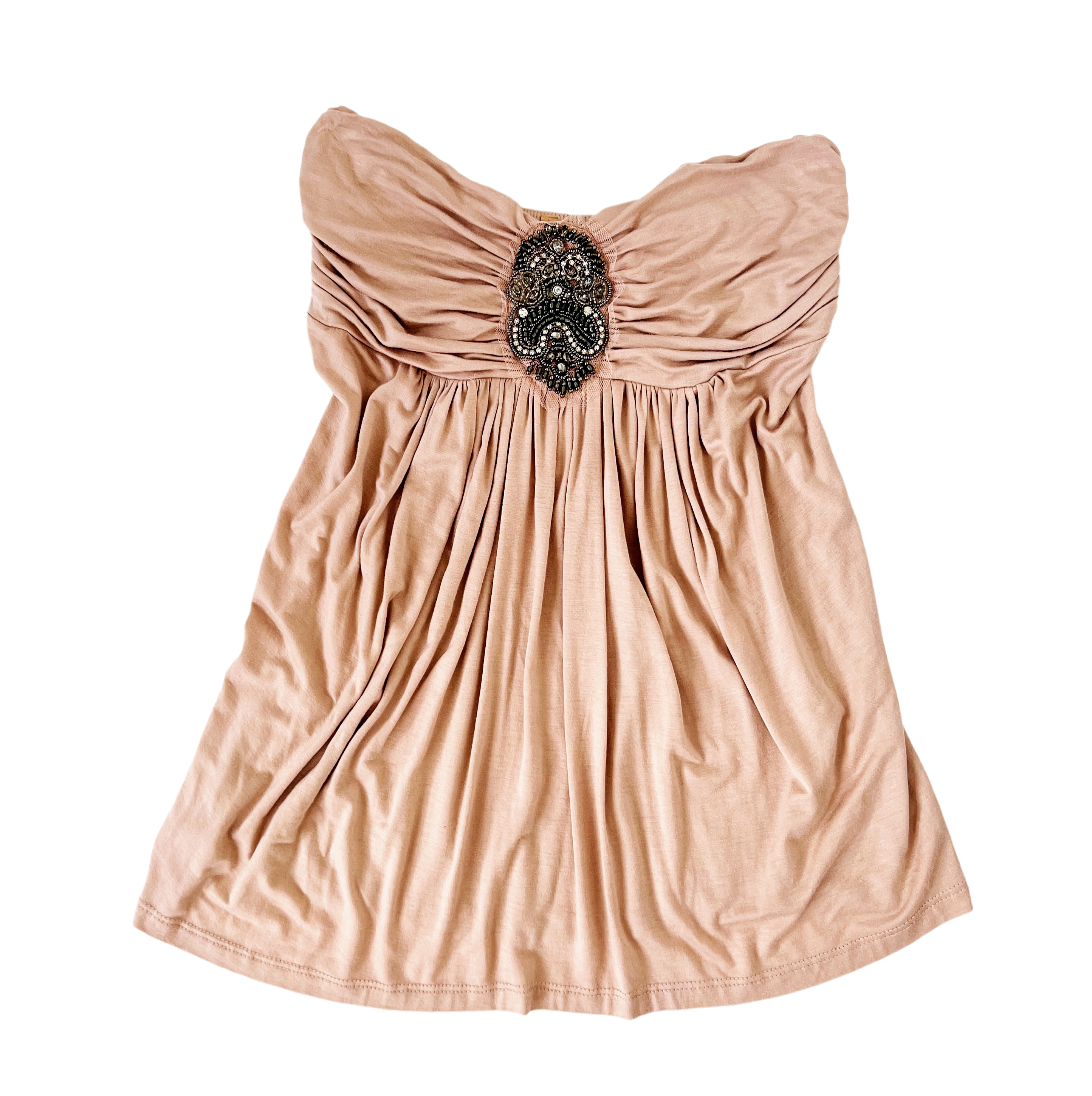 Slinky Strapless Beaded Top (S)