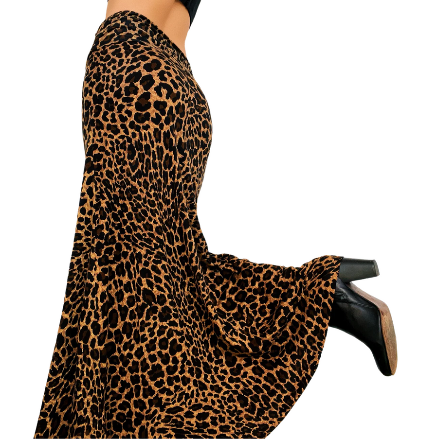 Slinky Leopard Maxi Skirt (XS/S)