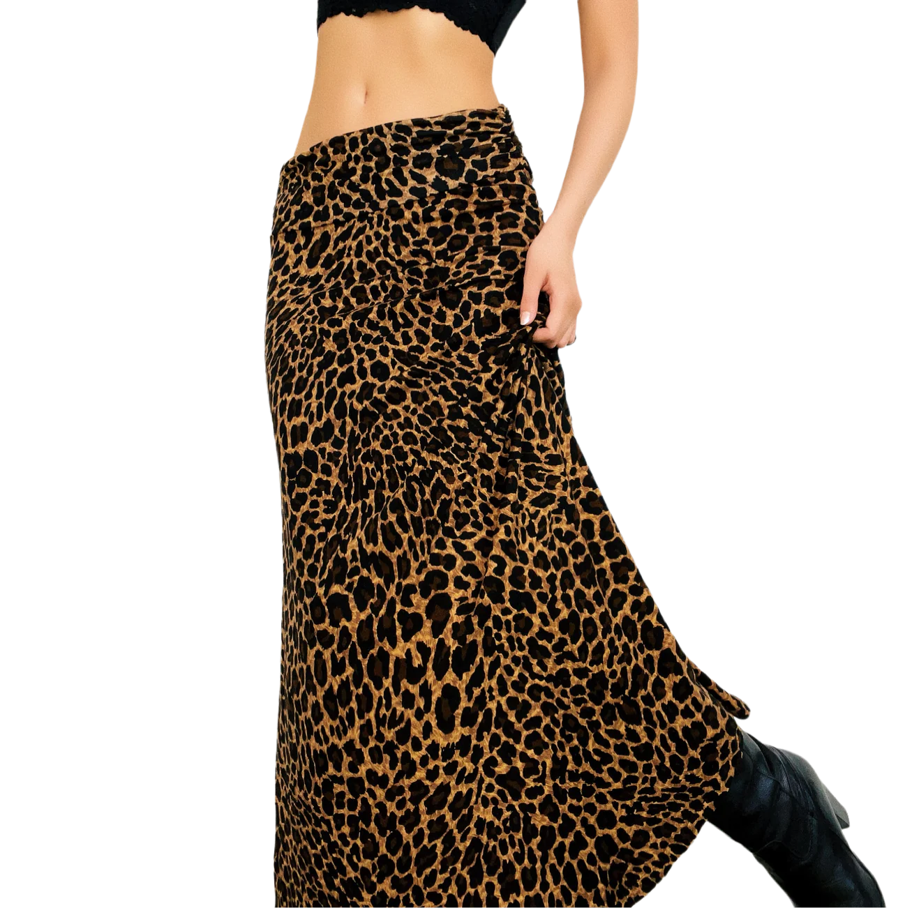 Slinky Leopard Maxi Skirt (XS/S)