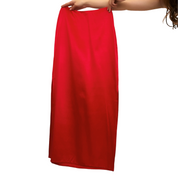 90s Cherry Red Satin Maxi Skirt (S)