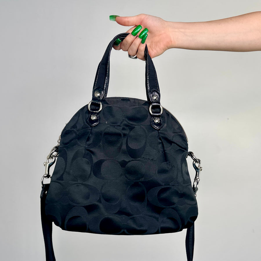 black coach monogram purse