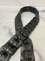 Black leather belt