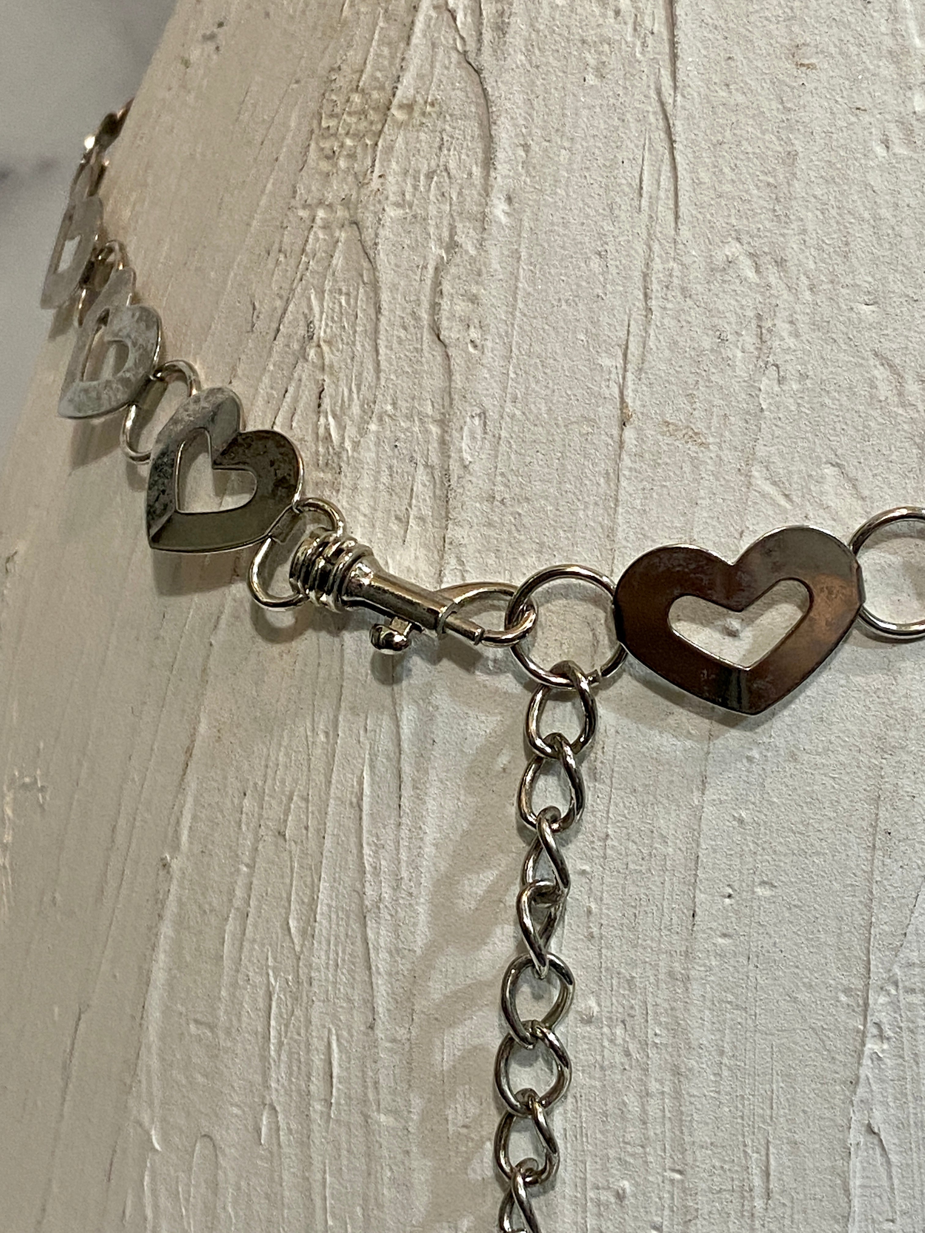 Vintage linked little heart belt