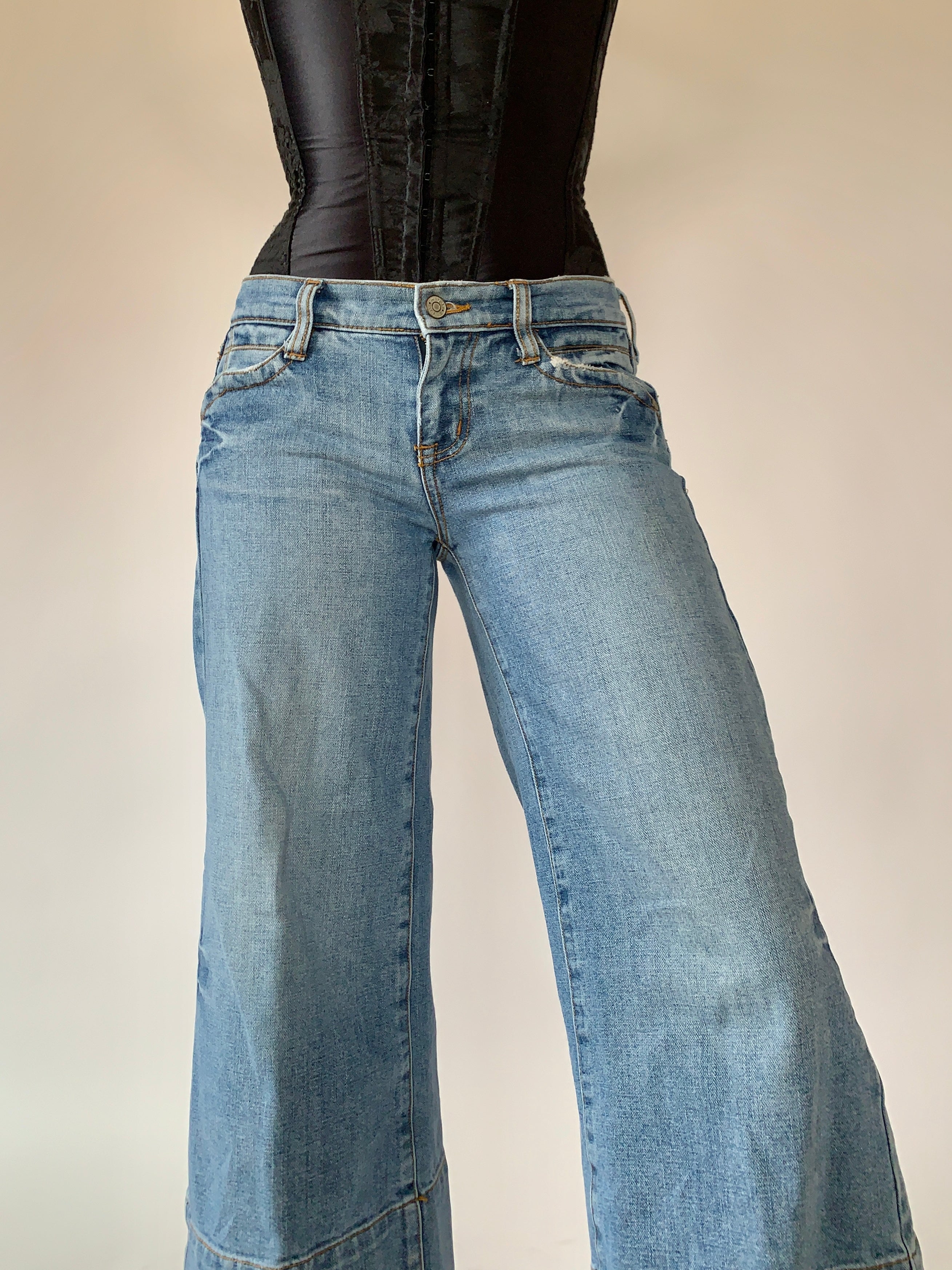 Y2K Denim Capris - Small