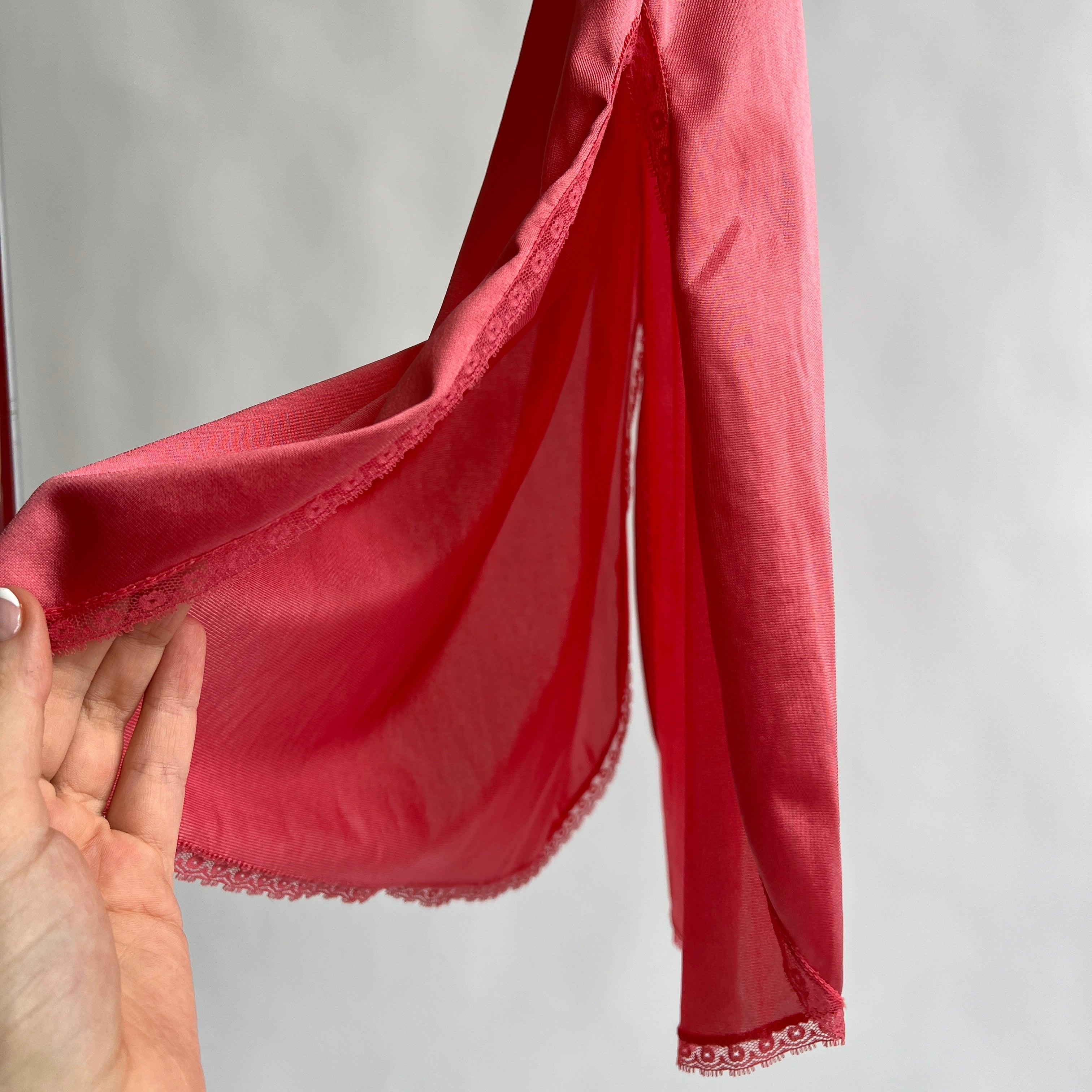 Raspberry hand dyed midi skirt - S/M