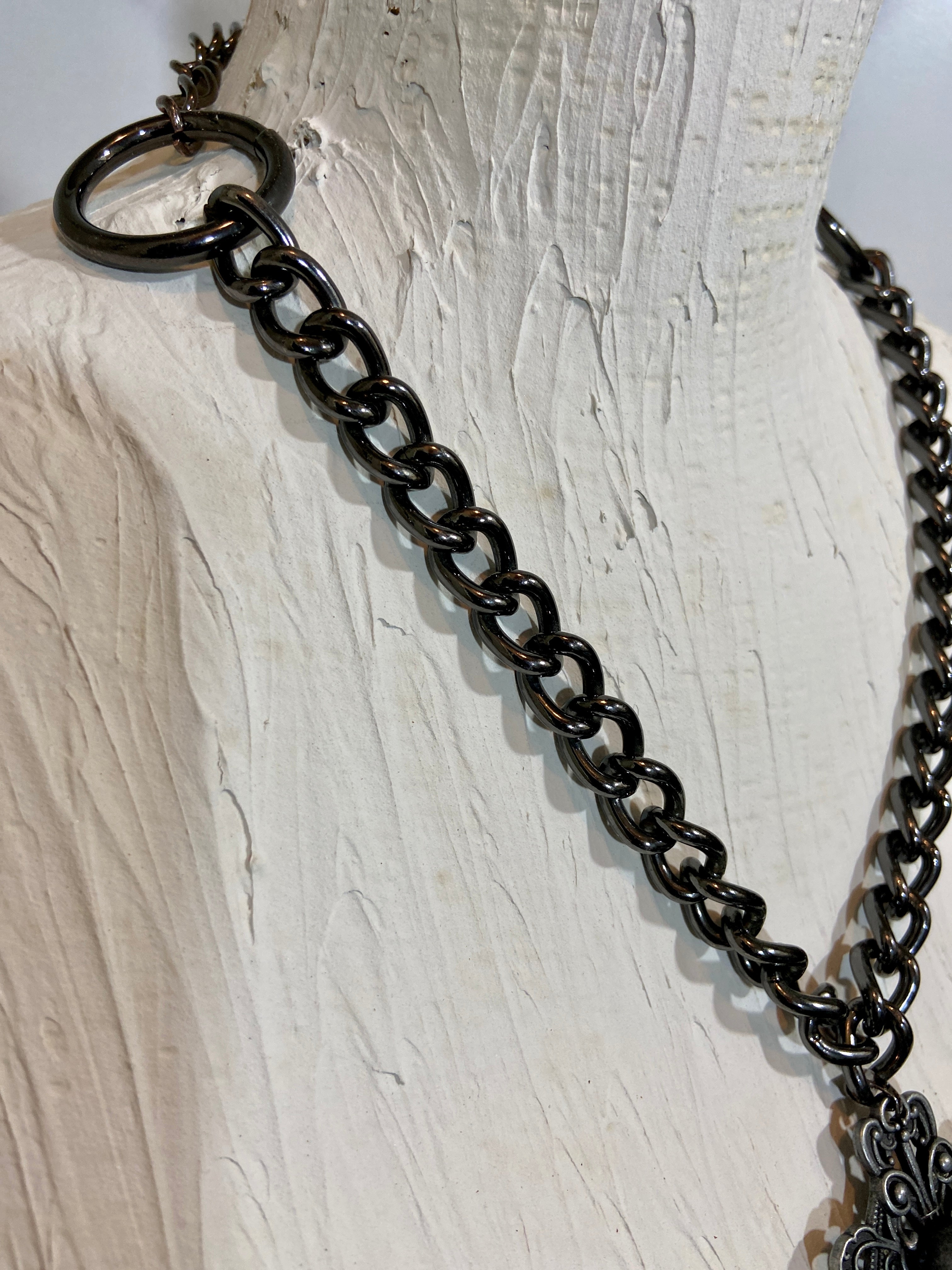 Skull and Bat Wing Pendant