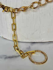 Gold tone chain belt