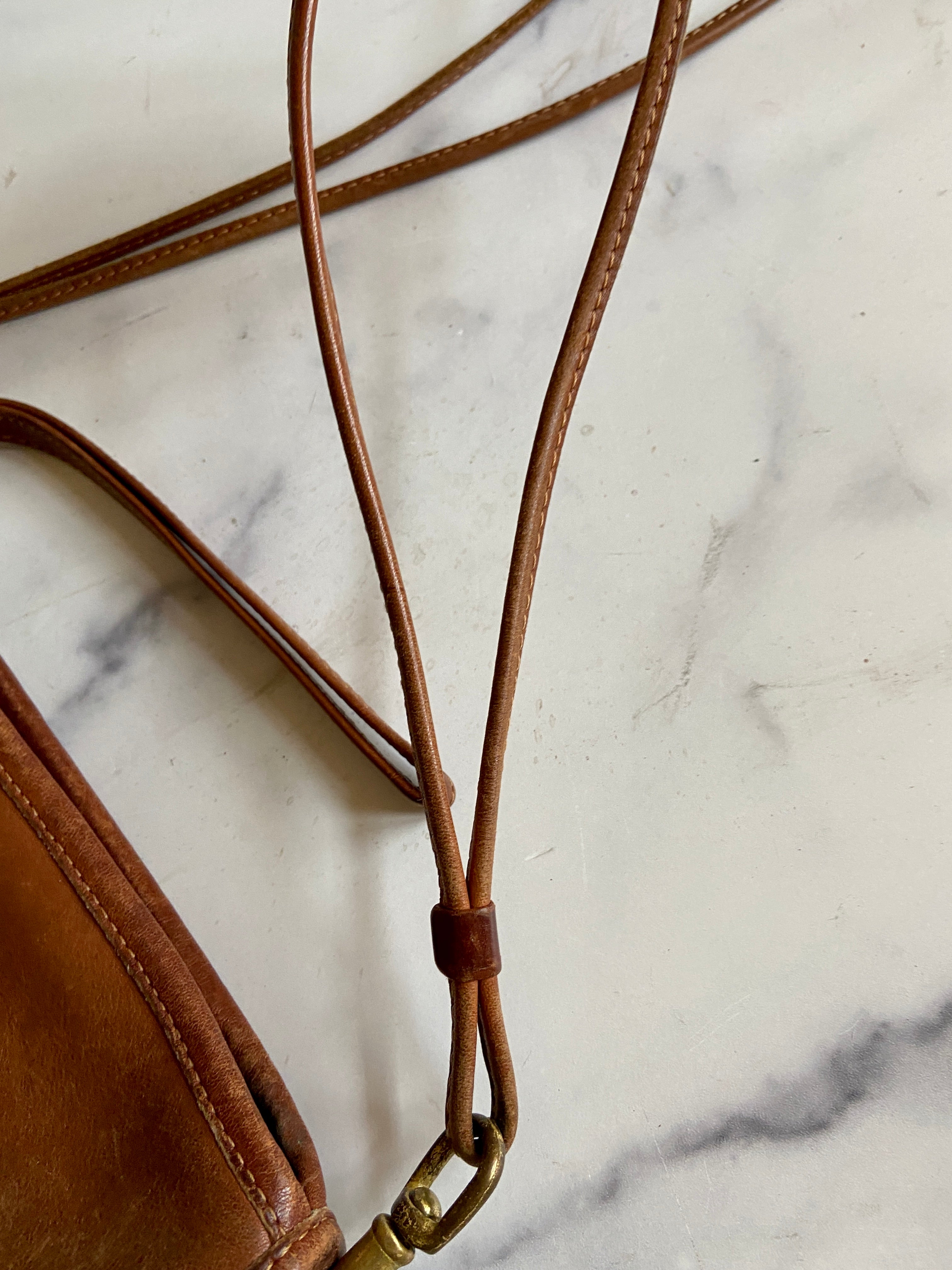 Vintage tan leather coach