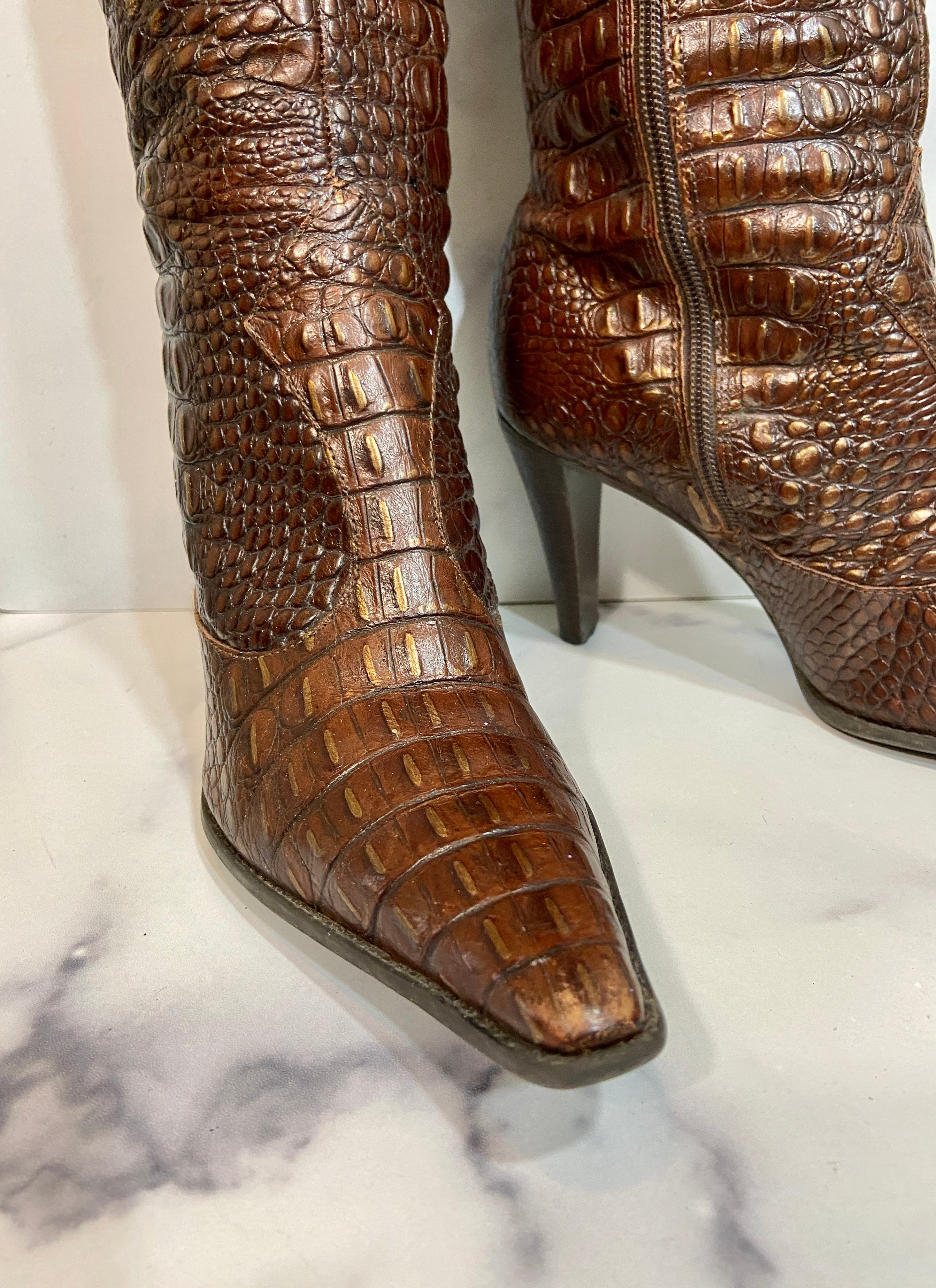 Gianni Bini crocodile boots