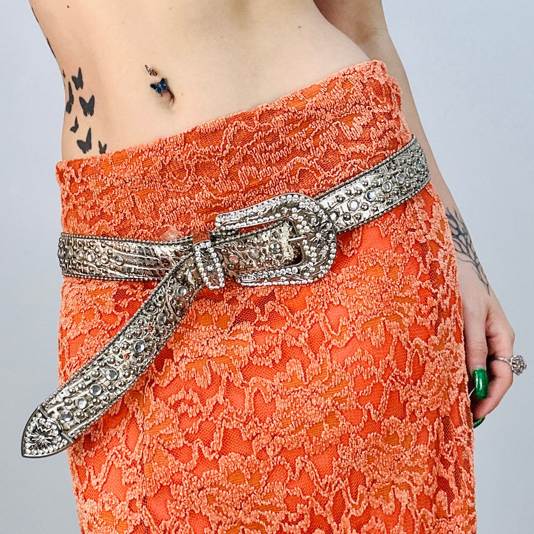 Crystals and Crosses Chunky Buckle Belt