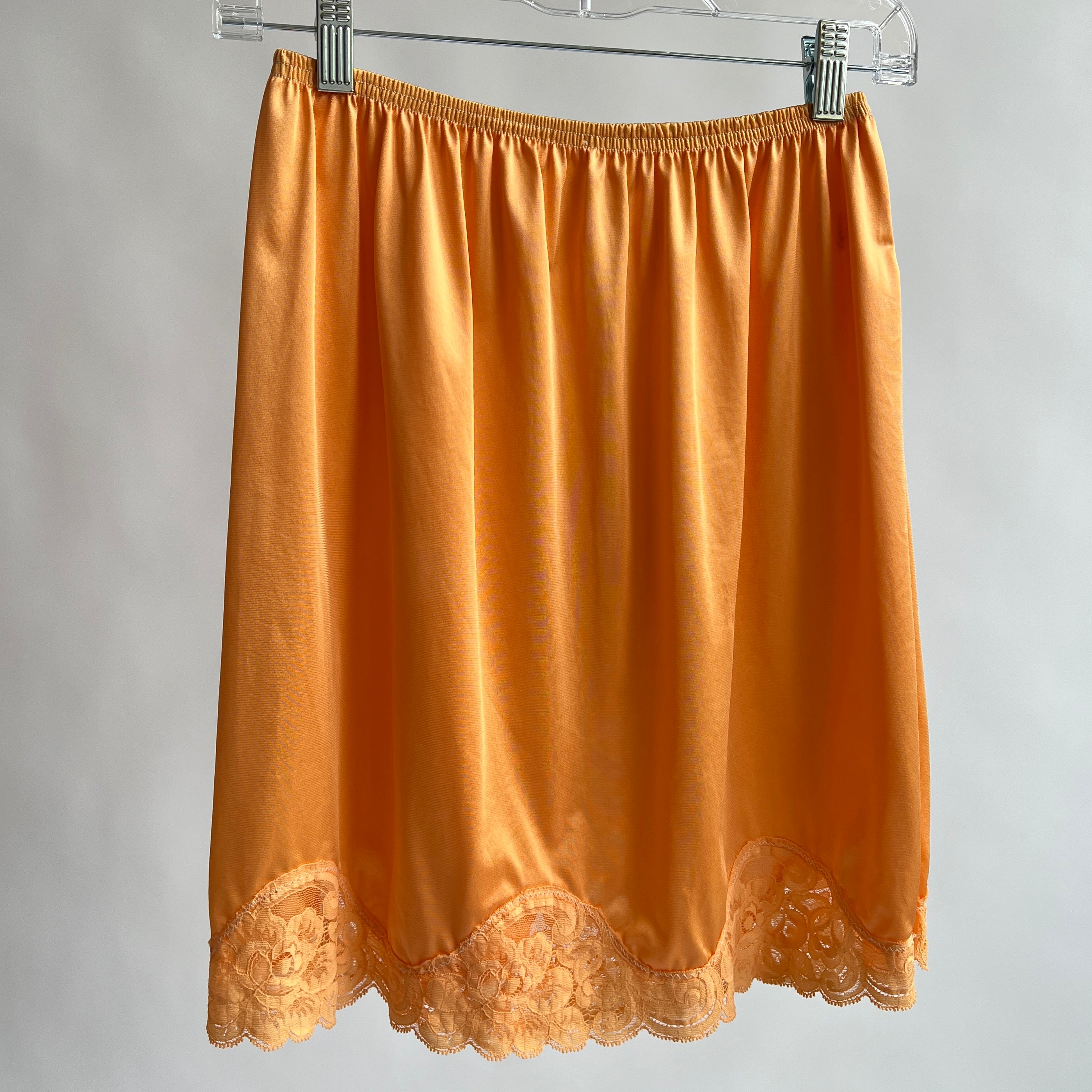 Tangerine hand dyed slip skirt - S/M