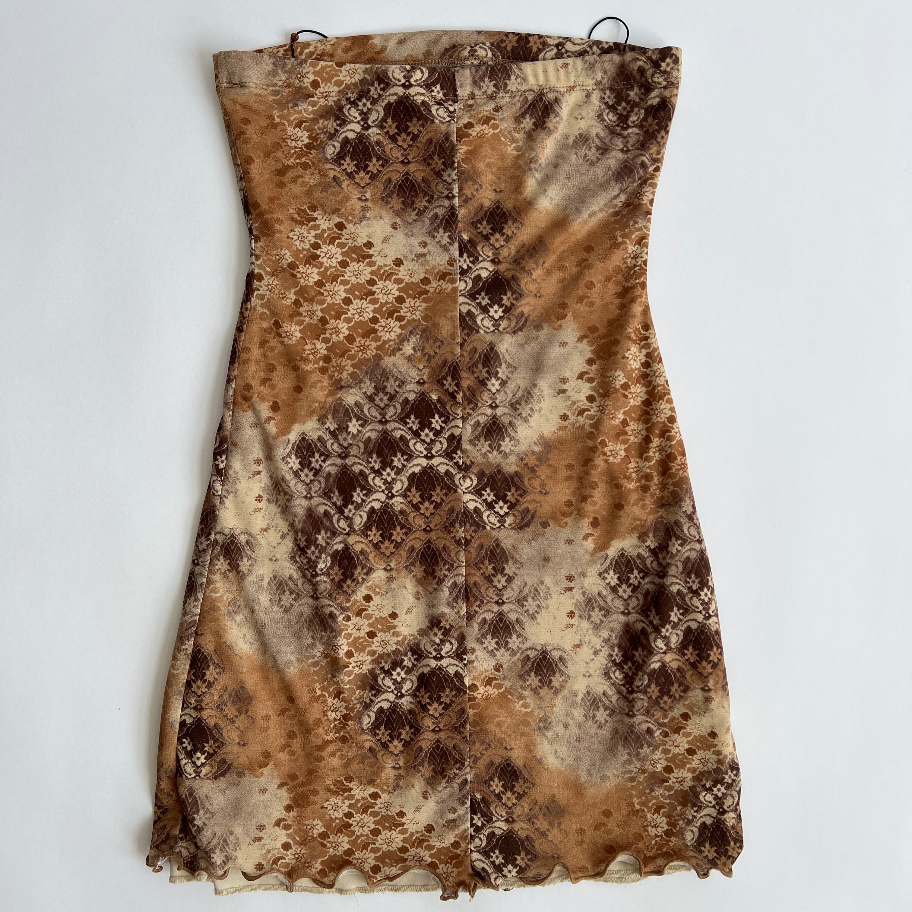 Vintage y2k boho print mini dress - S/M