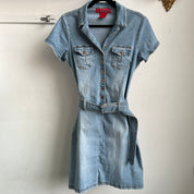 Y2K Belted denim dress (M/L)