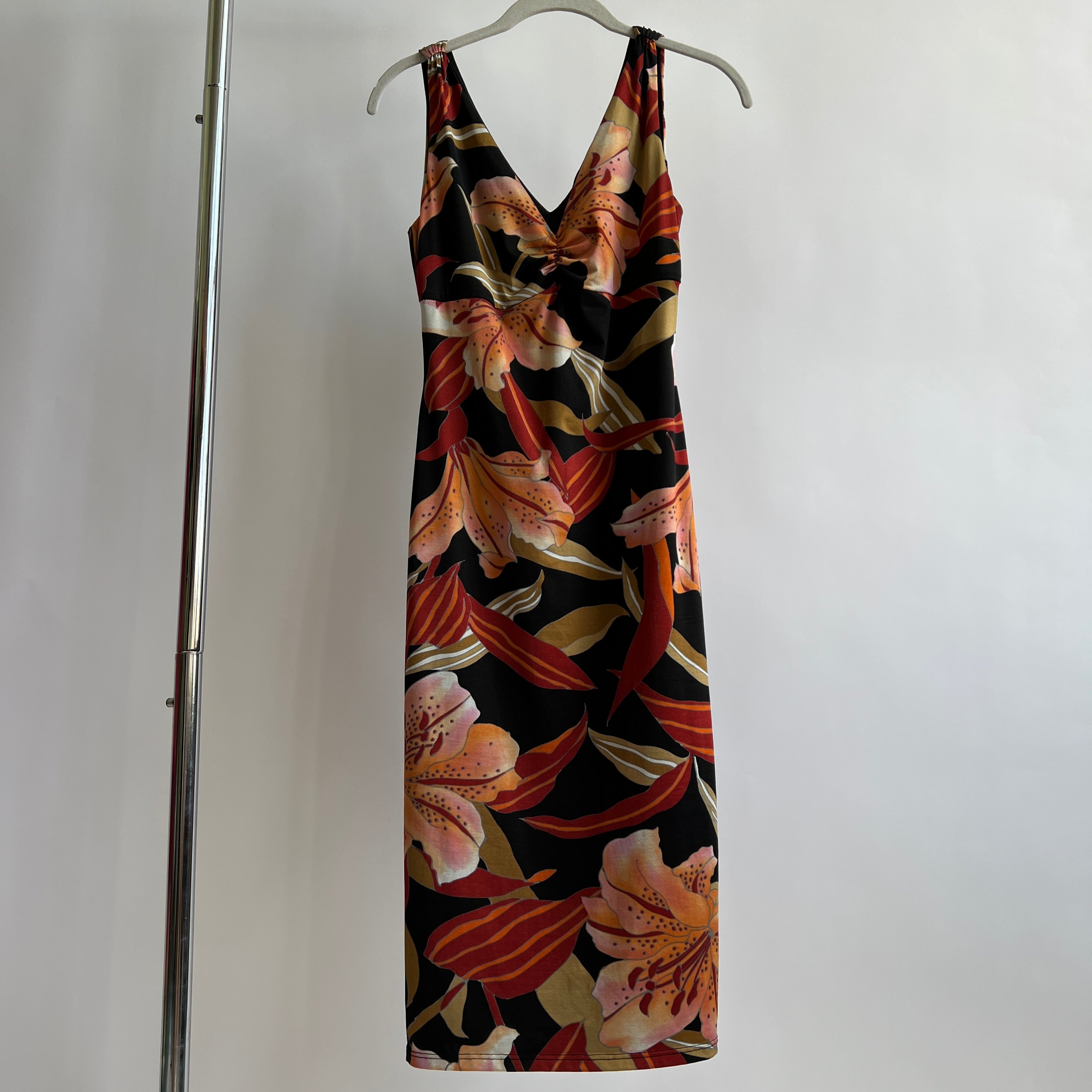 Vintage 90s Guess floral bodycon dress