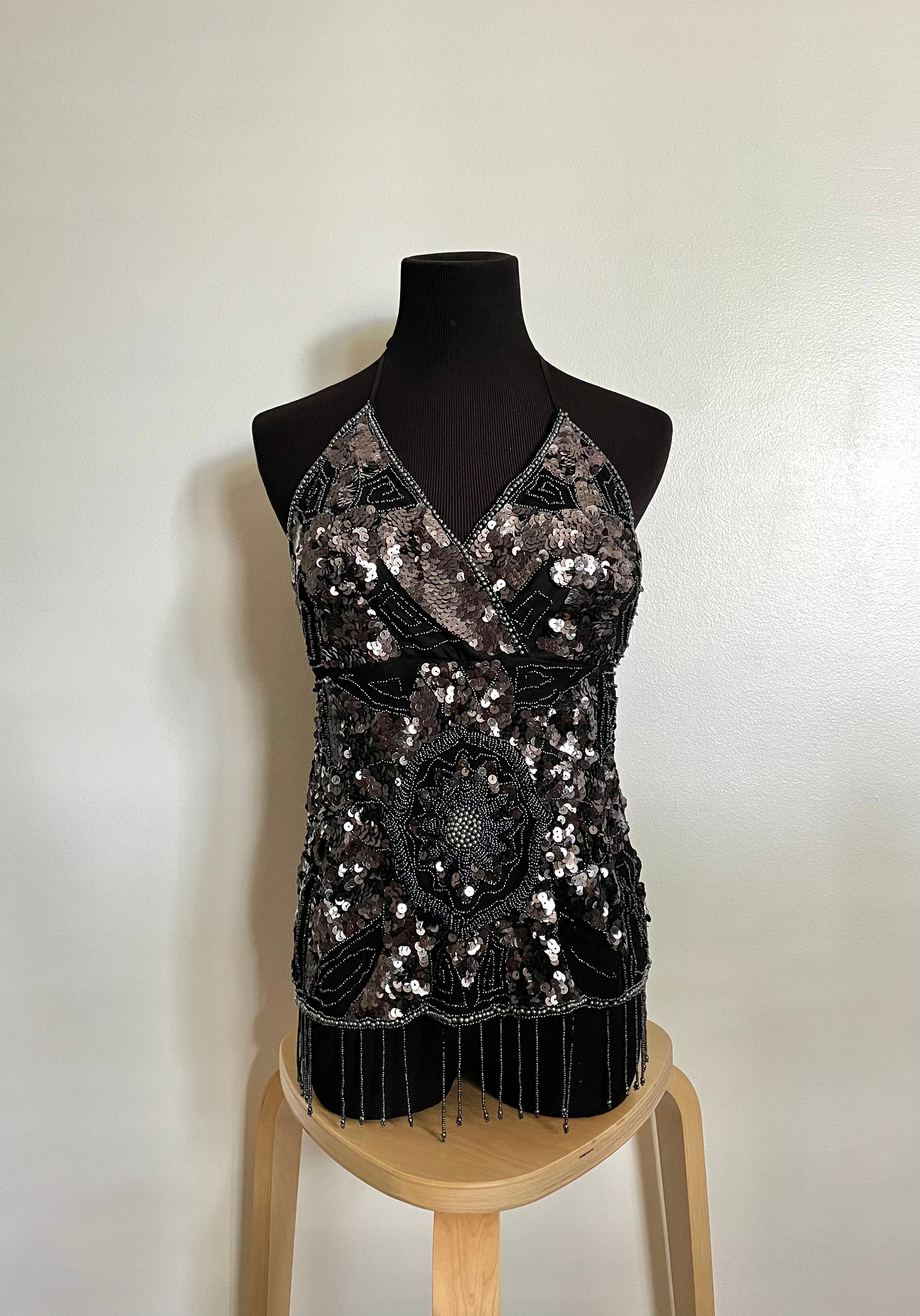 00’s Shakira backless beaded halter