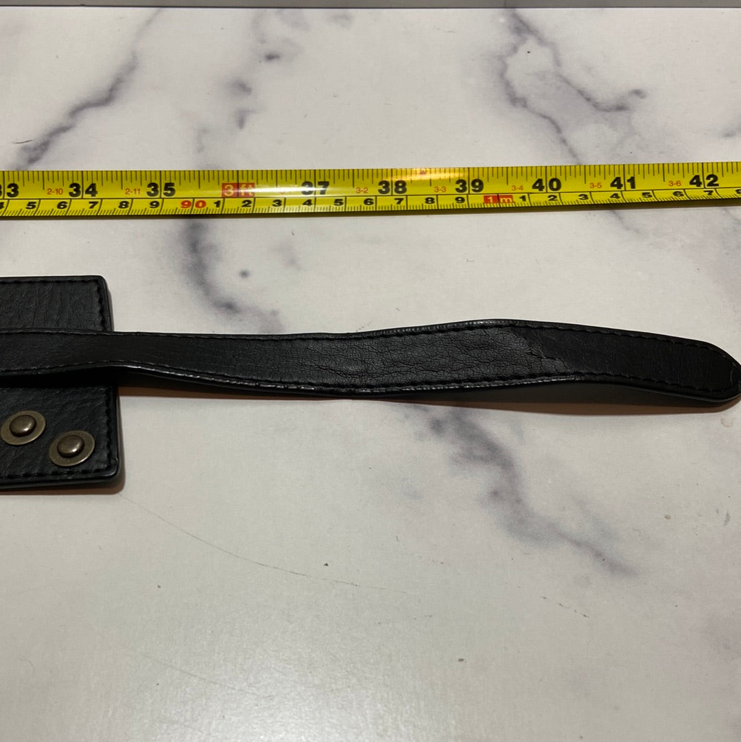 Black leather belt