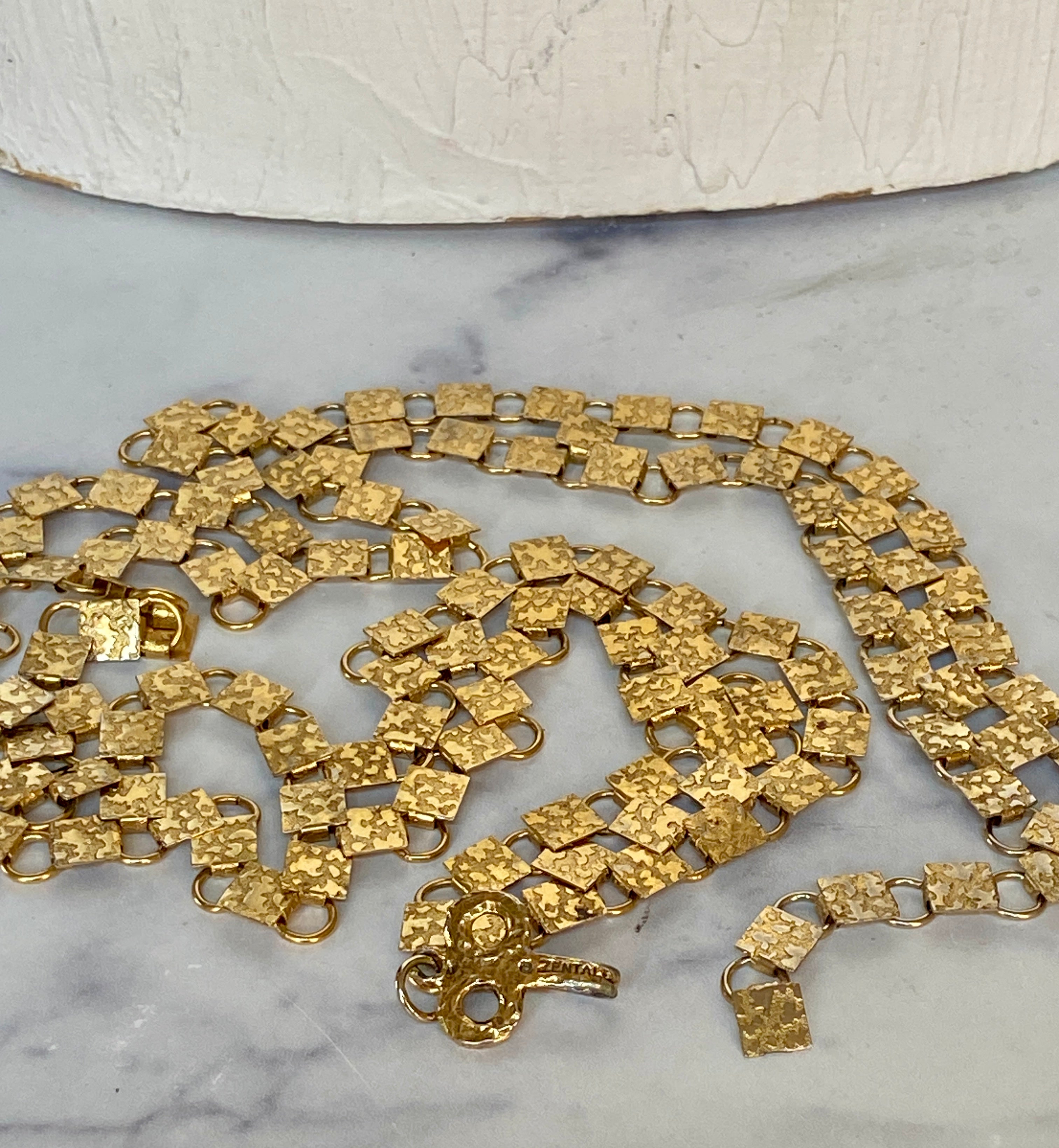 Vintage Zentall gold chain belt