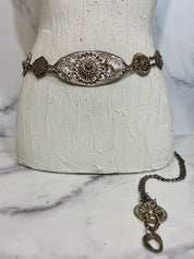 Vintage silver heavy chain belt