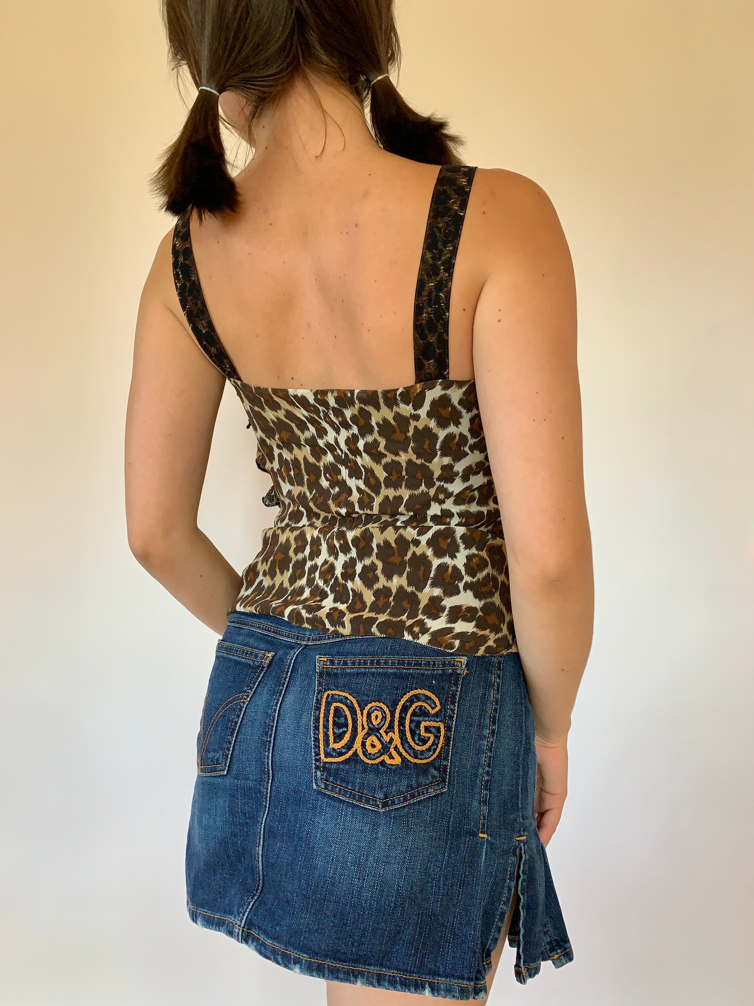 Y2K Silk Leopard Tank (XS)