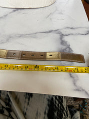 Fossil Genuine Leather Metallic Gradient Belt