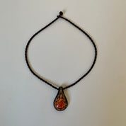 Vintage Glass Pendant Necklace