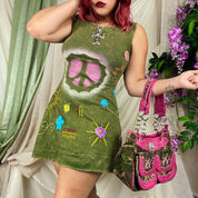 Y2K Fairy Grunge Hippie Dress (Small)