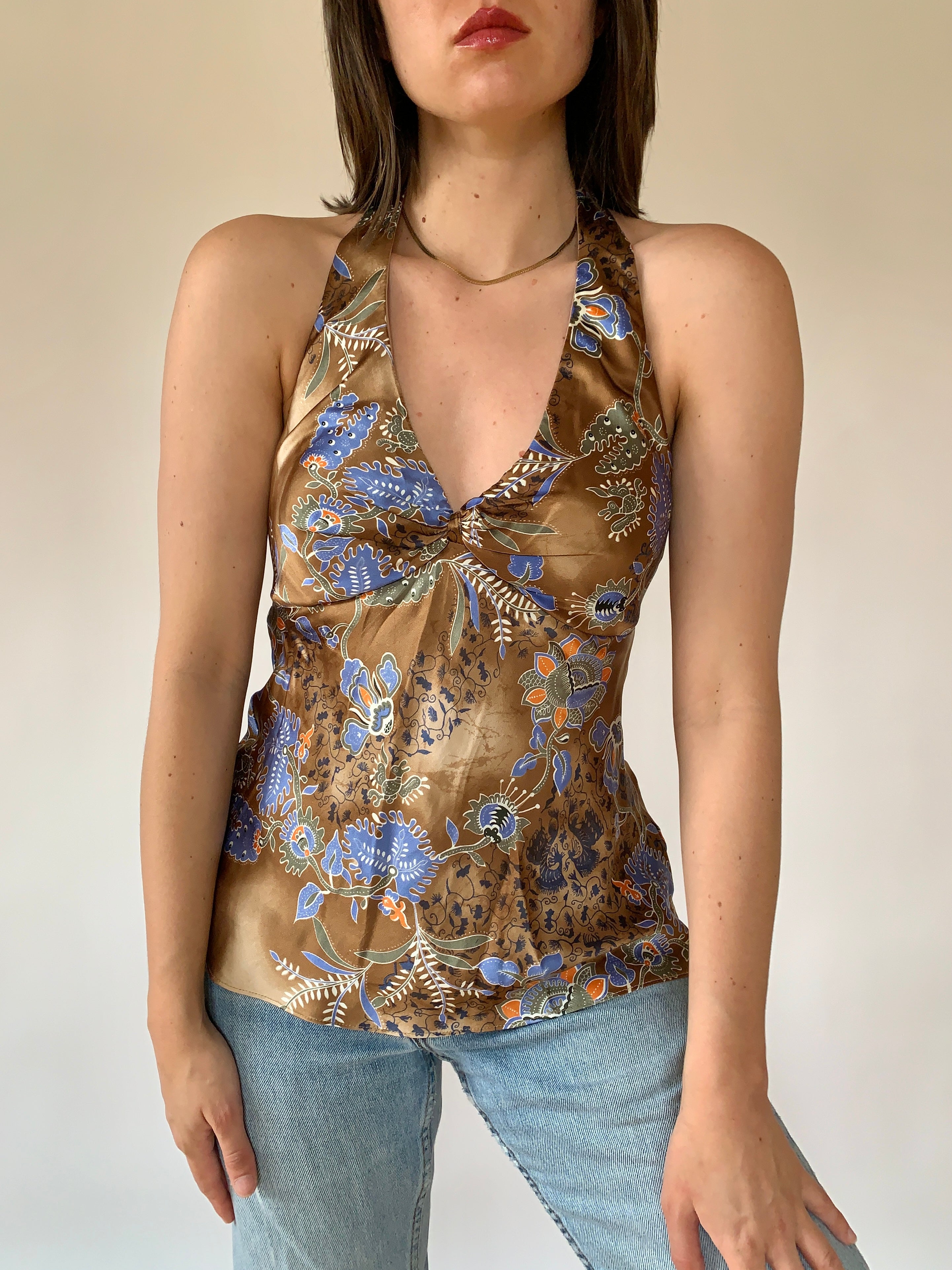 Y2K Silk Halter - Medium