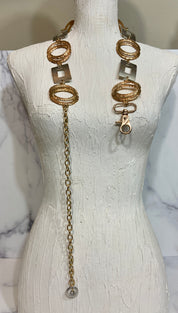 Gold and silver linked chain