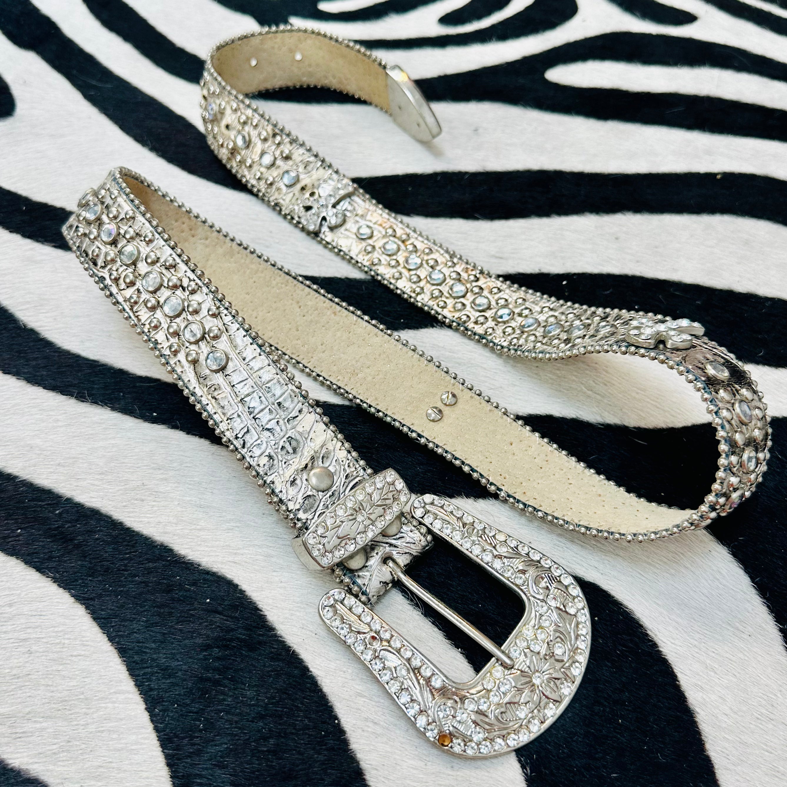 Crystals and Crosses Chunky Buckle Belt