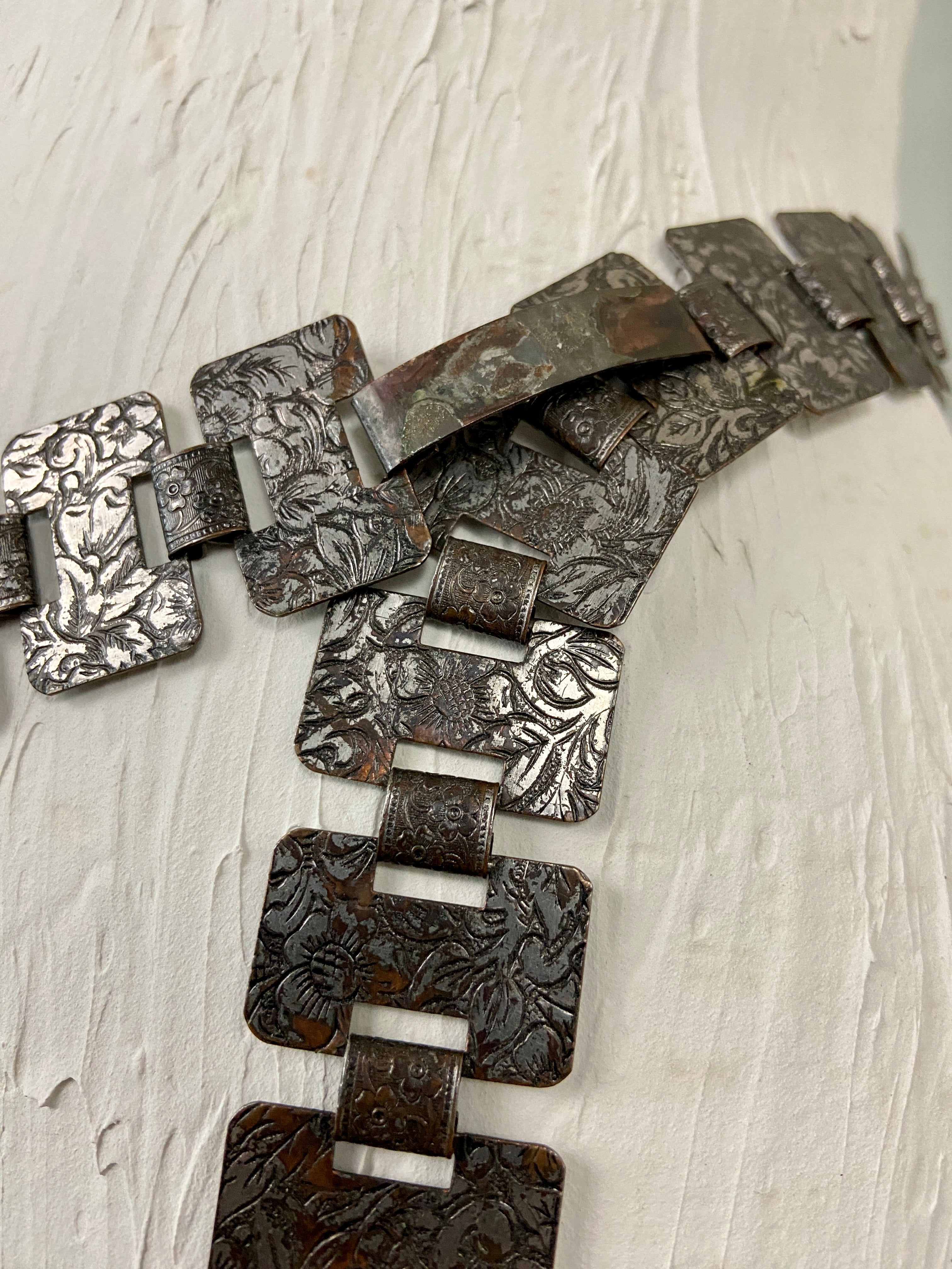 2 ways vintage metal choker/belt