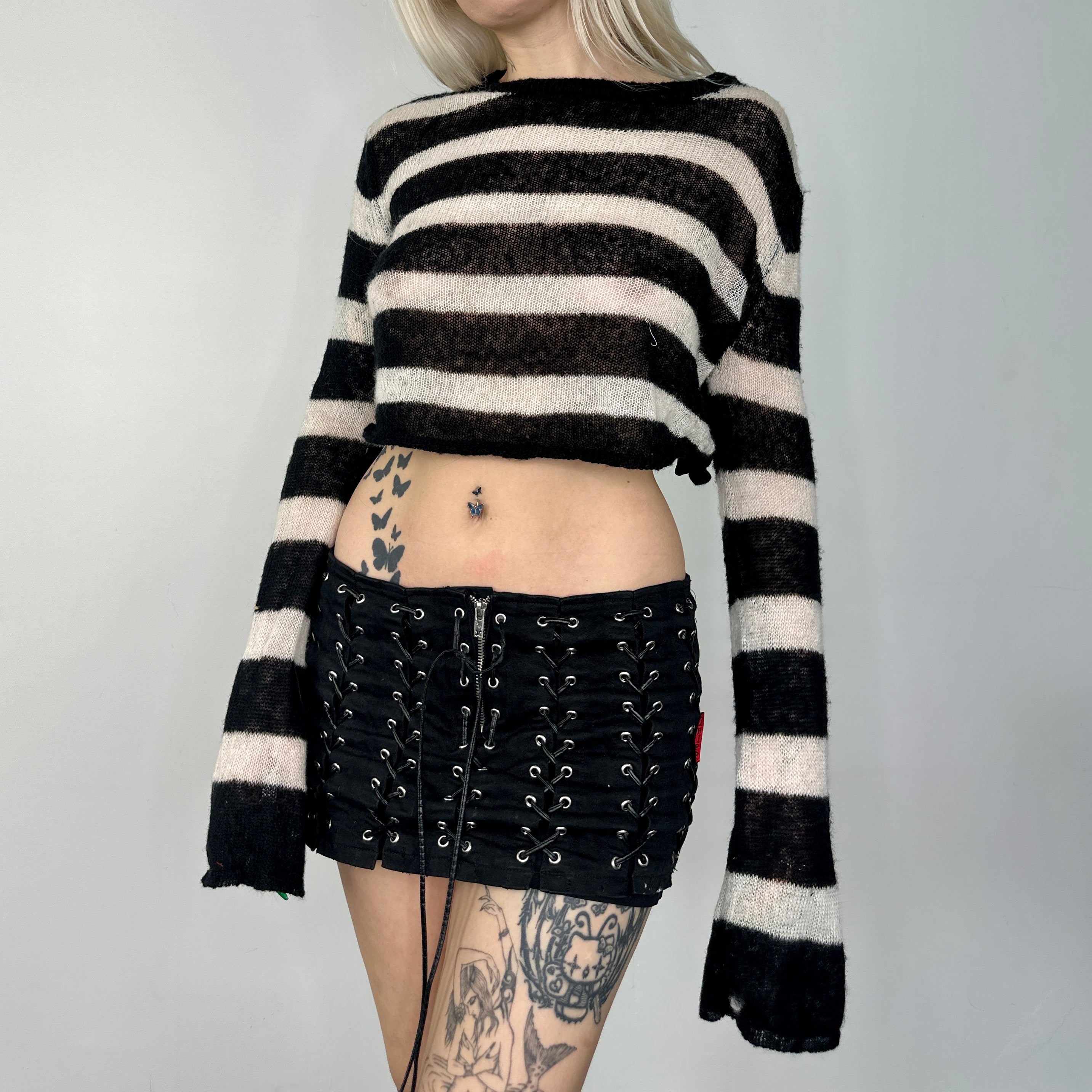 Cropped Striped Sweater