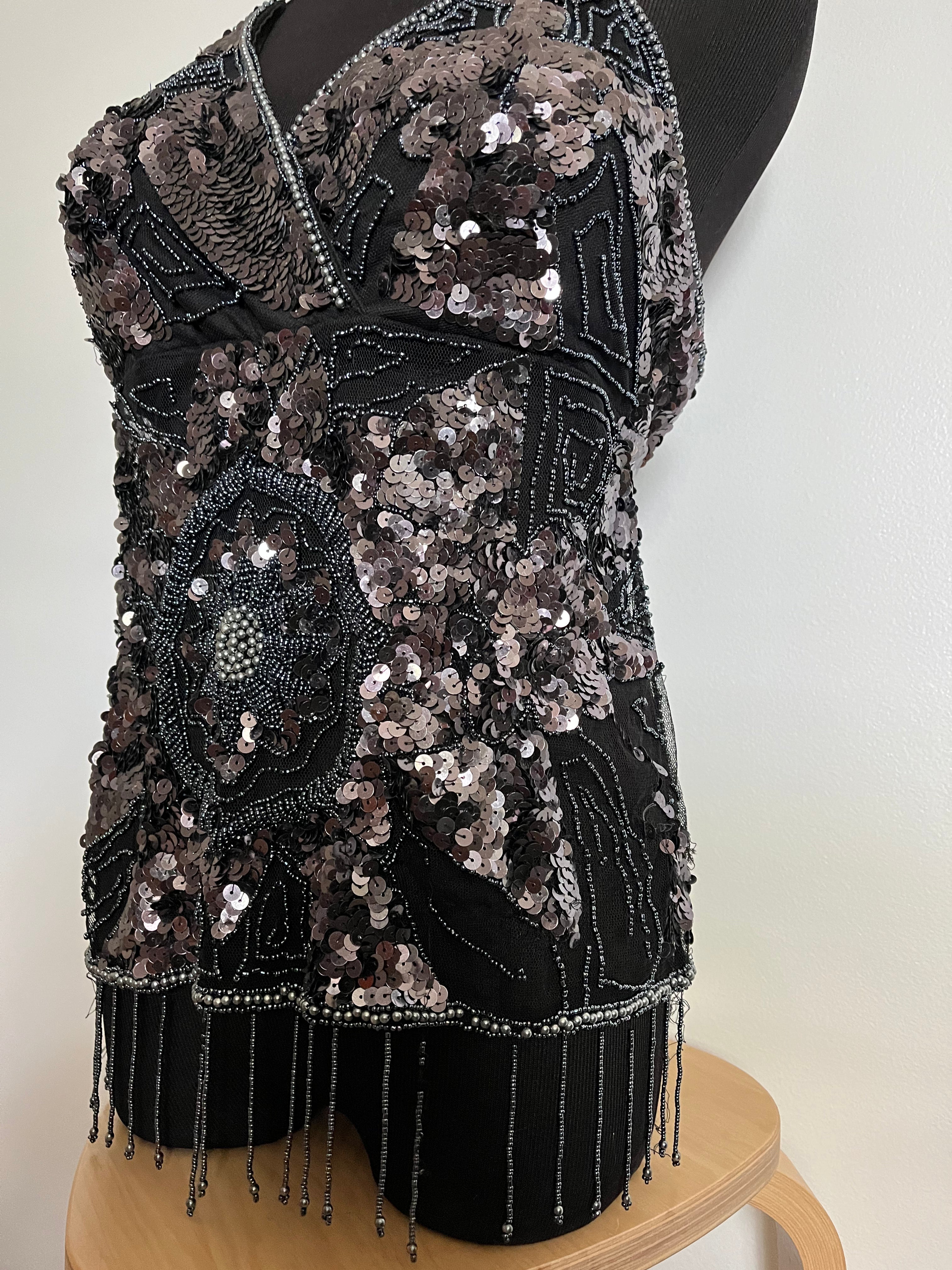 00’s Shakira backless beaded halter