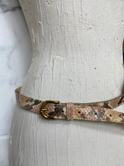 Madewell Leather Belt Bag Embossed Snakeskin