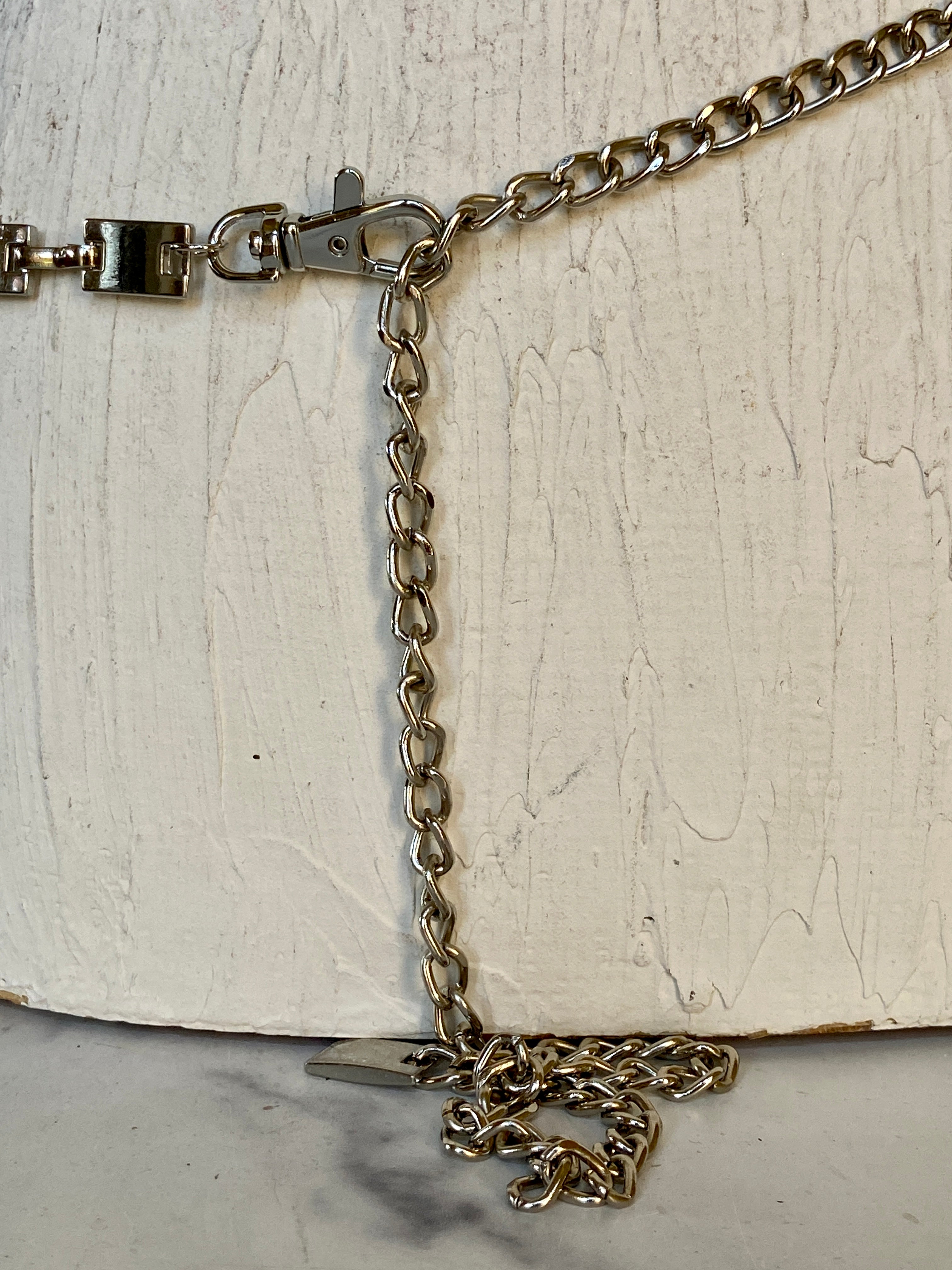 Black and vintage silver belt