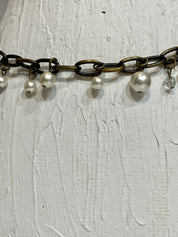 Pearl beads charm chain belt