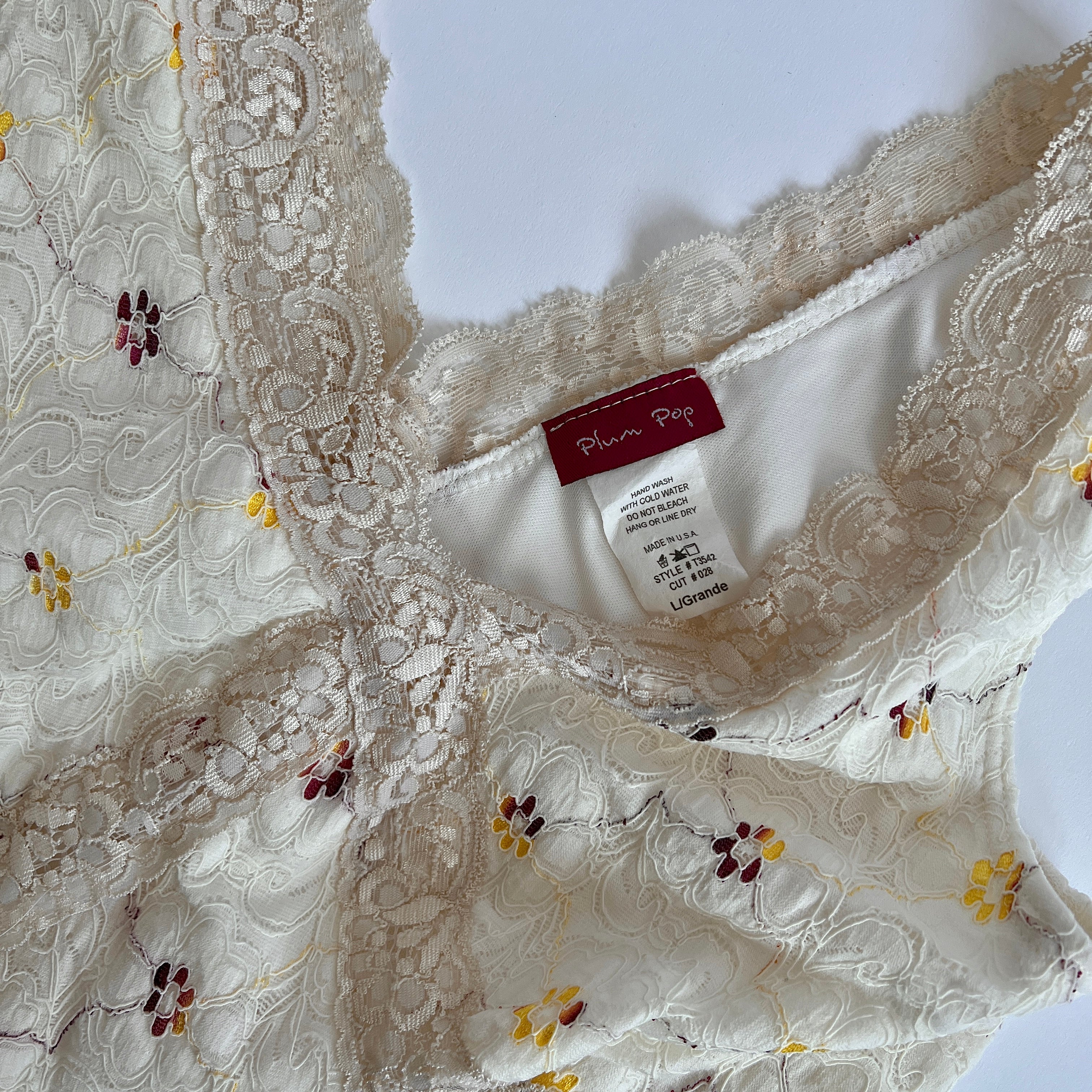 Y2K Lacey floral tank - M