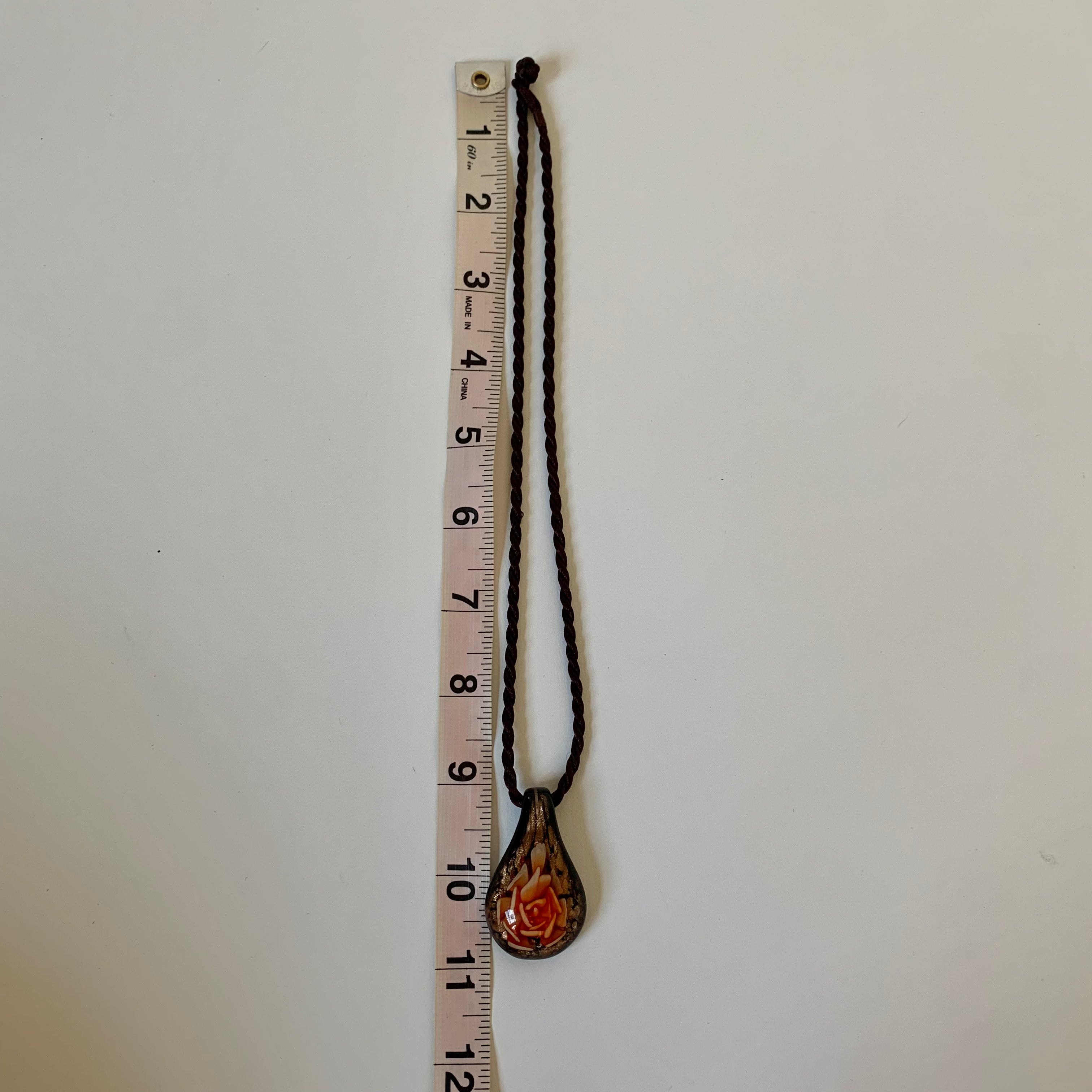 Vintage Glass Pendant Necklace