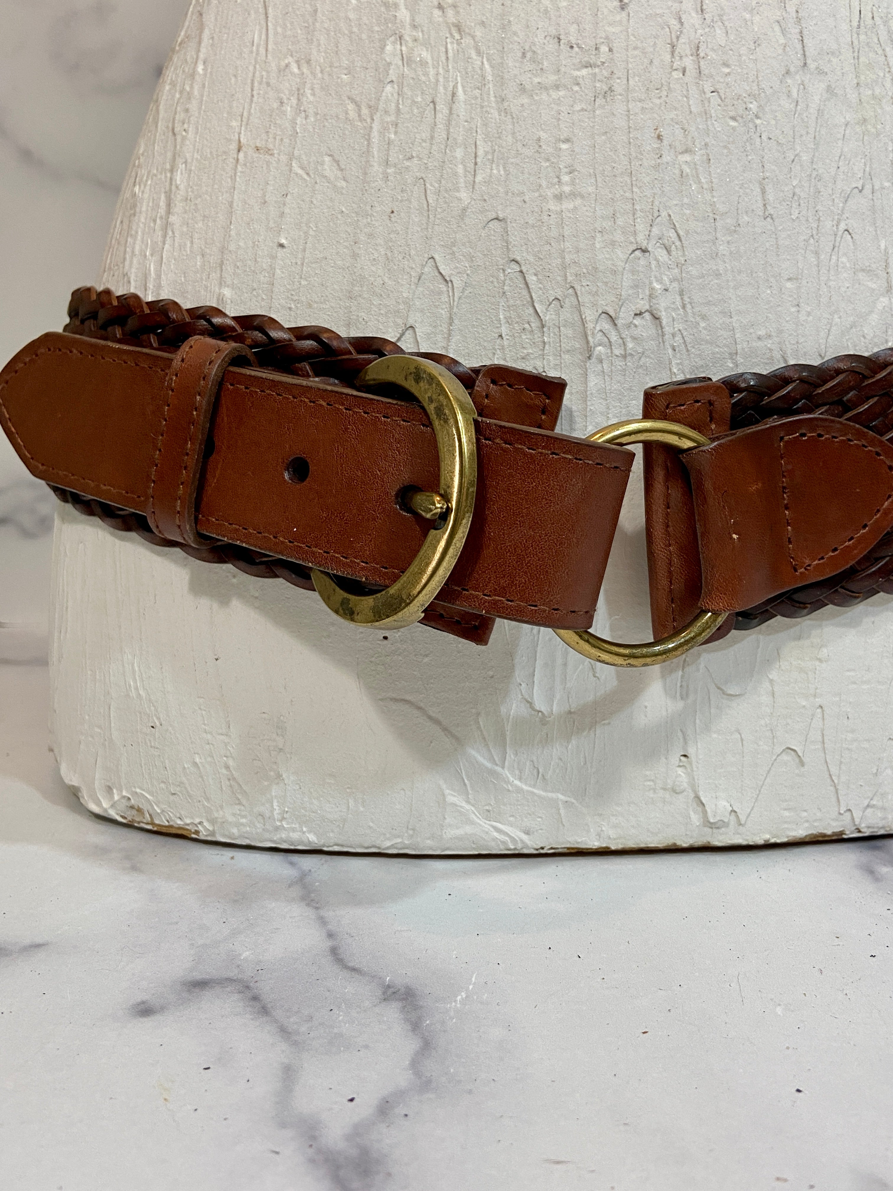Brown reworked belt
