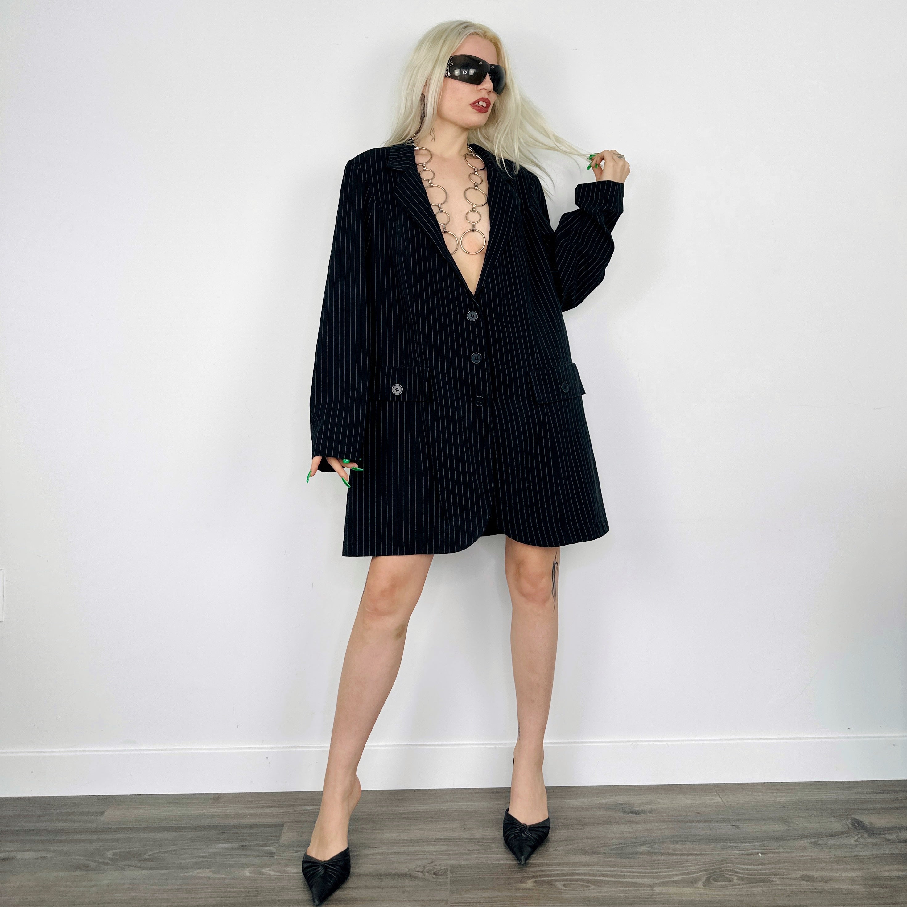 Pinstripe Blazer Dress (2XL/3XL)