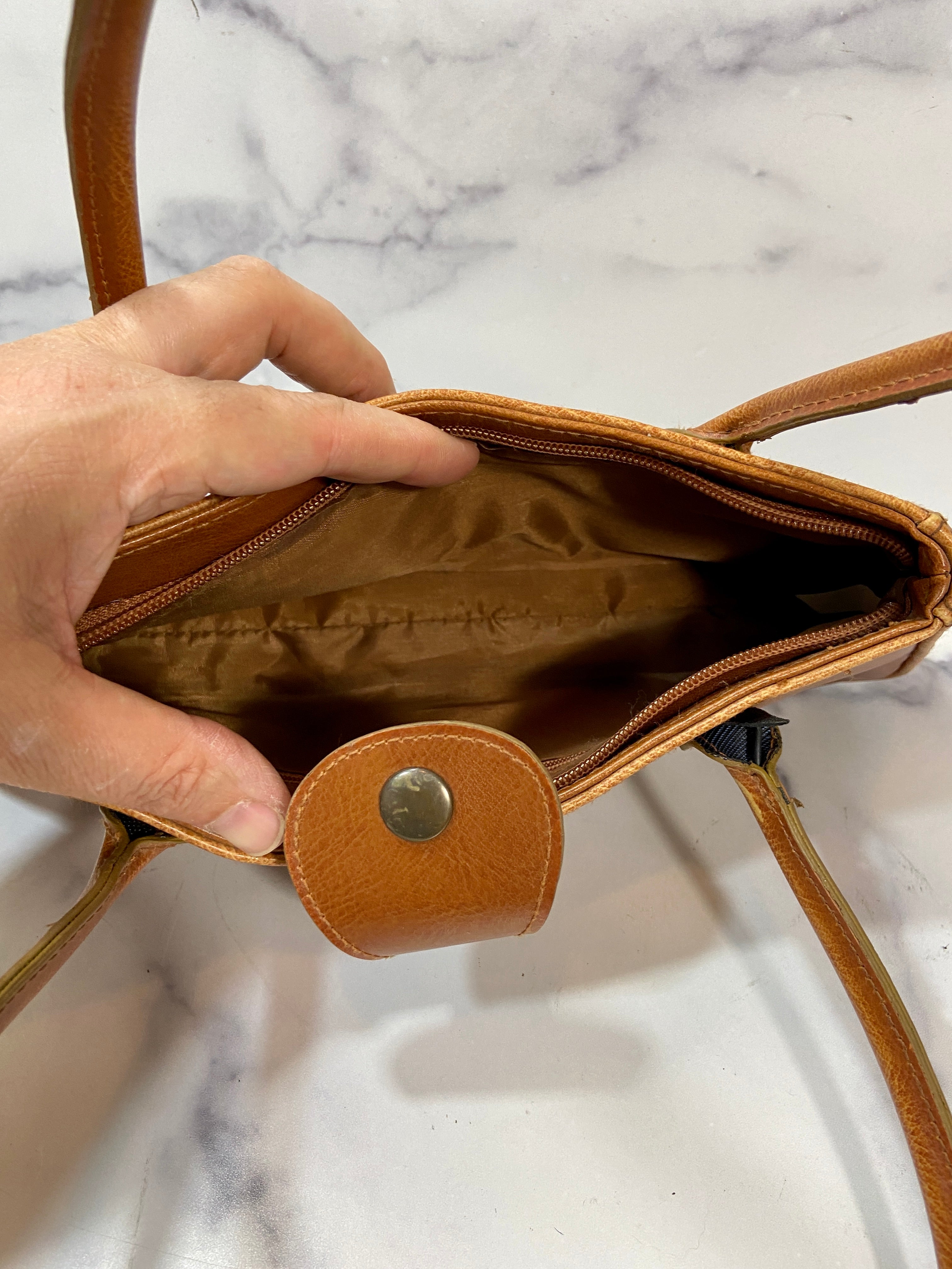 Faux Leather Embroidered Purse