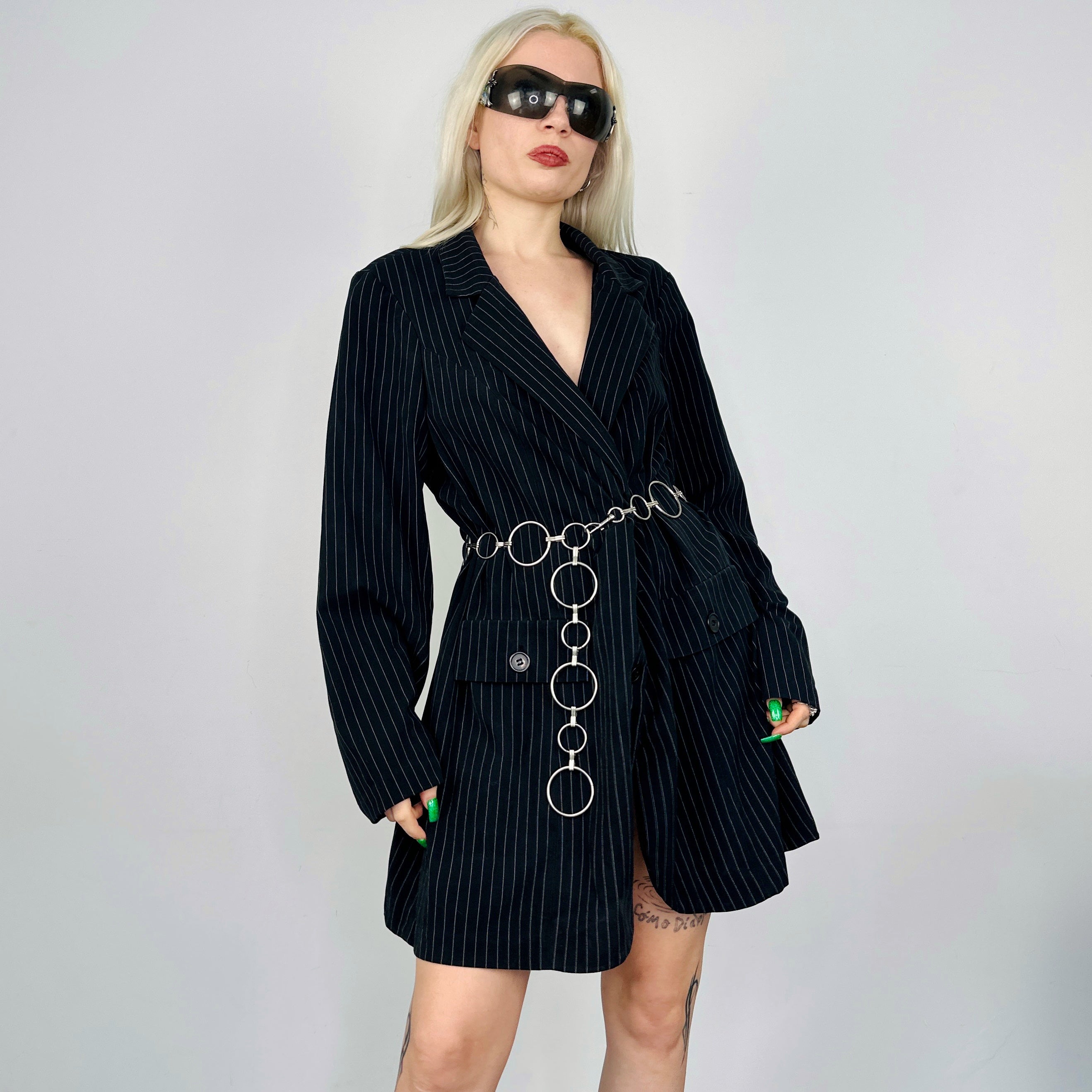 Pinstripe Blazer Dress (2XL/3XL)